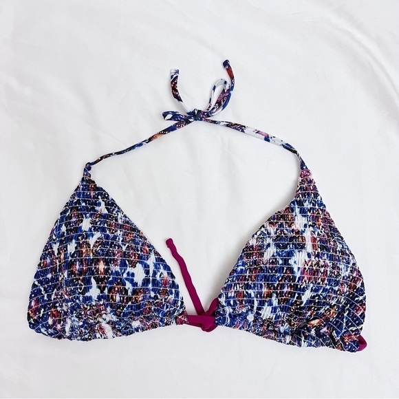 Swimsuits for All Smocked Tie Dye Triangle Bikini Set Size 14/16 - Picture 3 of 10